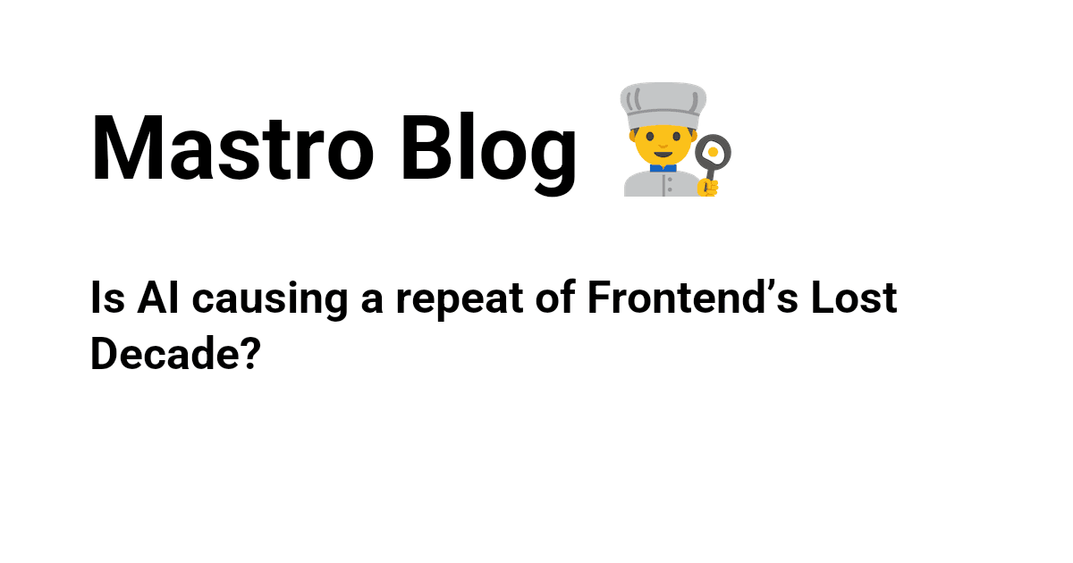 L'IA deskille les devs comme les frameworks ont tué le frontend