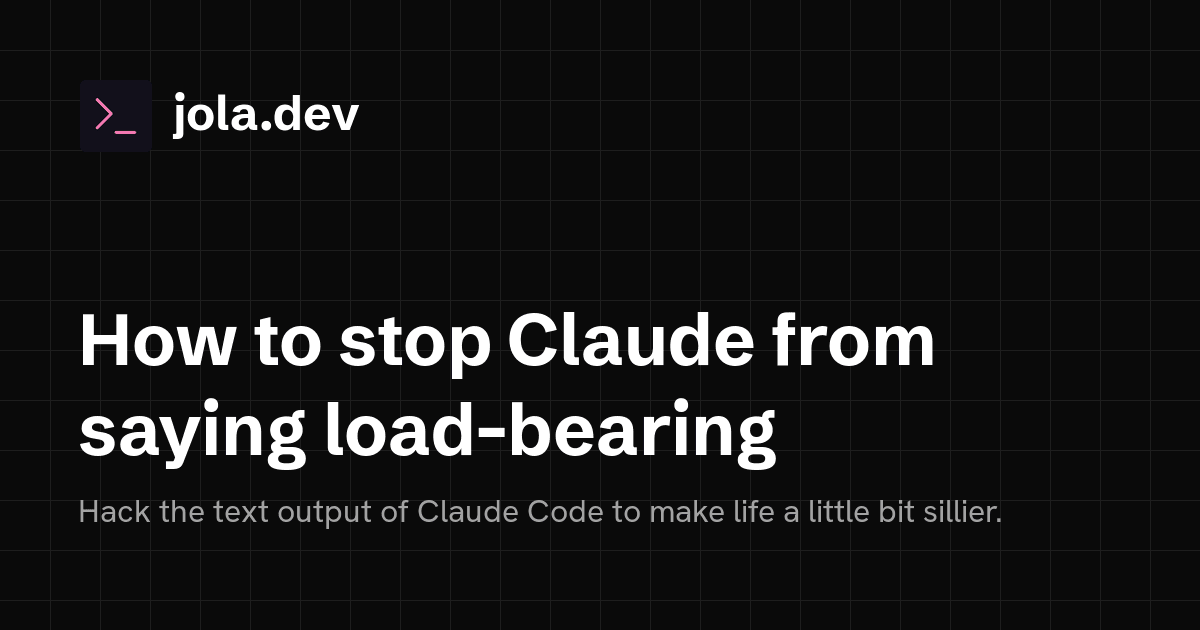 Arrête Claude de répéter « load-bearing » avec ce hook malin