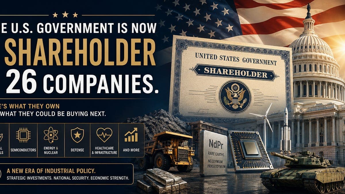 Le gouvernement US devient actionnaire dans 26 entreprises